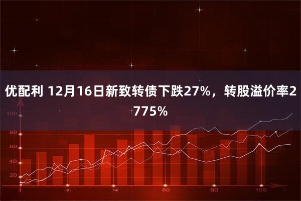 优配利 12月16日新致转债下跌27%，转股溢价率2775%
